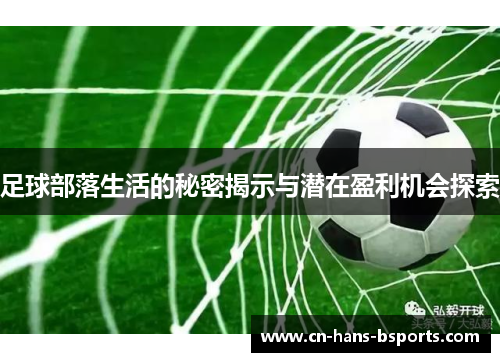 足球部落生活的秘密揭示与潜在盈利机会探索